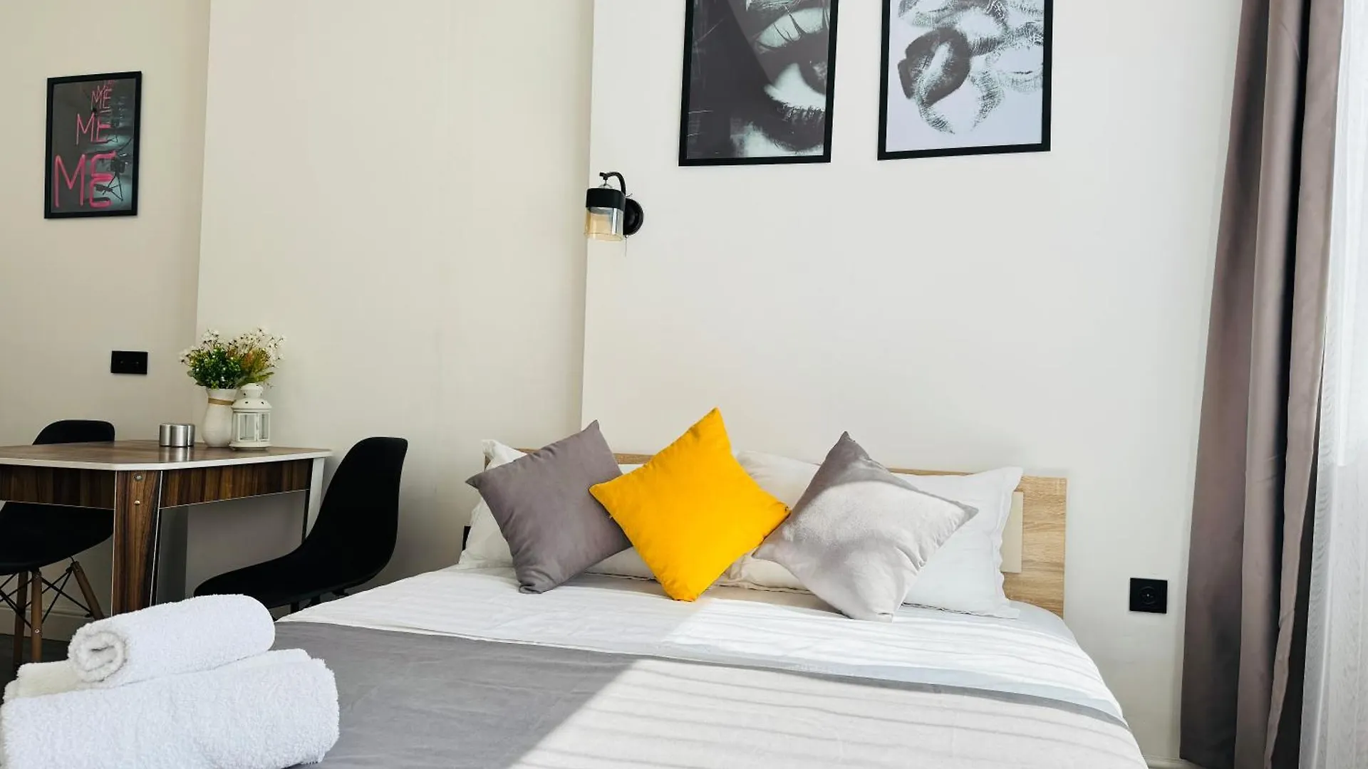 417I1 Gray And Yellow Apartment Sholpan City Almaty