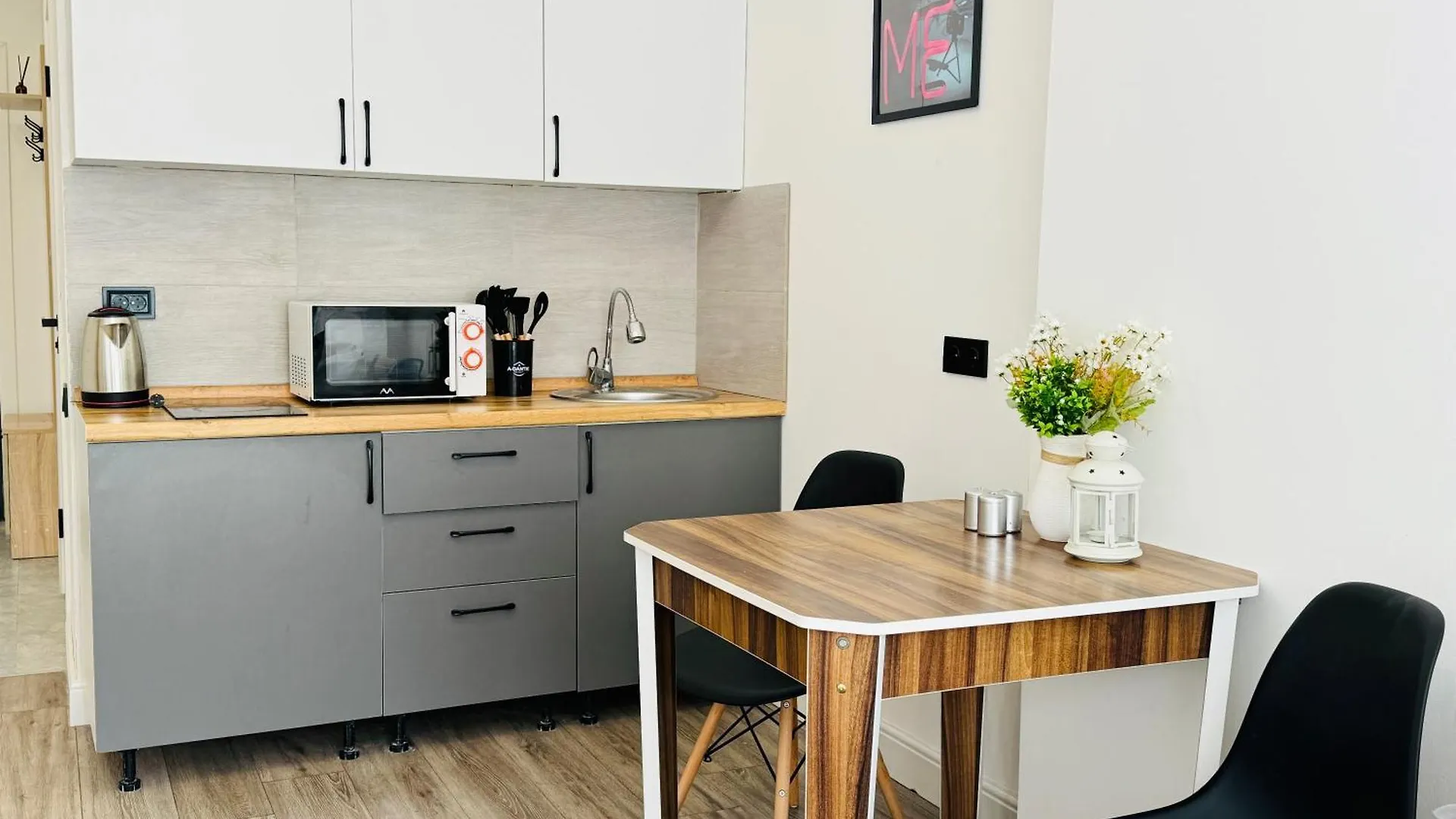 417I1 Gray And Yellow Apartment Sholpan City Almaty